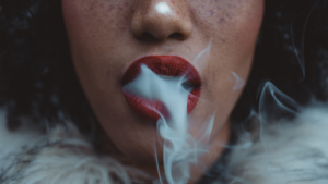 Woman Vaping