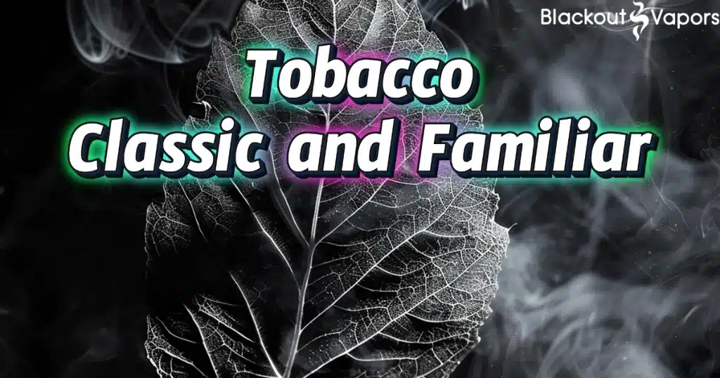 Tobacco leaf with a vintage look, surrounded by vapor