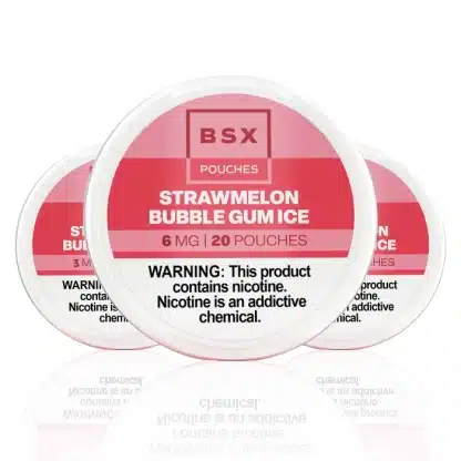 BSX Nicotine Pouches - Strawmelon Bubble Gum Ice